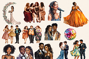 PROM TEENAGE STUDENTS CLIPART, a Person Illustration by Daring Digies (Thumbnail 6 of 10)