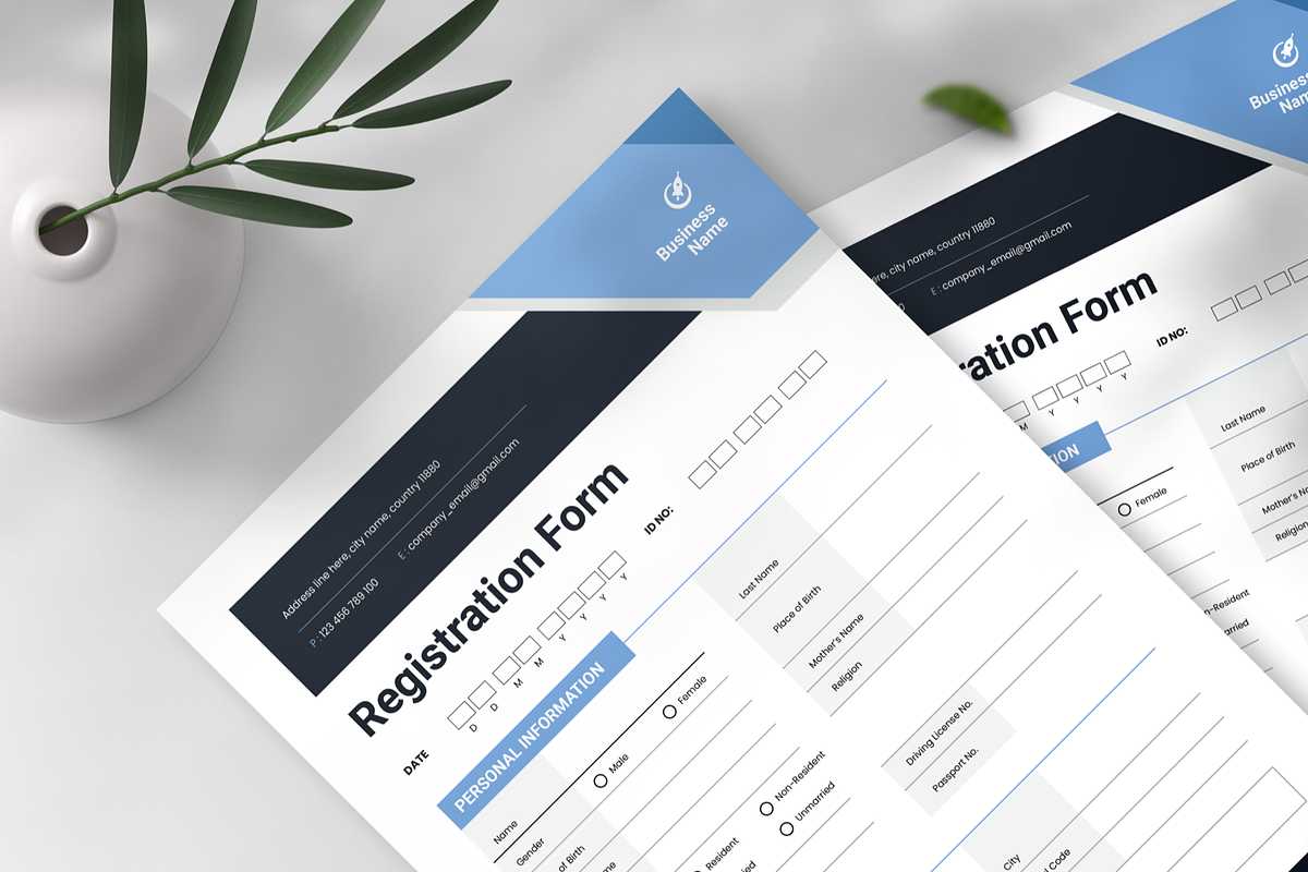Registration Form, a Flyer Template by SquidPixey (Photo 6 of 6)