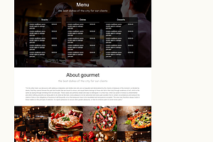 Gourmet, WordPress Cafe & Restaurant