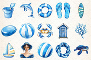 Blue Coastal Clipart, an Illustration by Rose Art (Thumbnail 2 of 4)