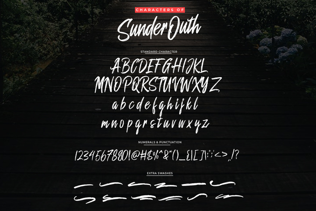Sunder Outh Brush Font preview 8