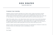 Simple Clean Resume/Cover Letter, a Resume Template by designprettythings (Thumbnail 2 of 2)