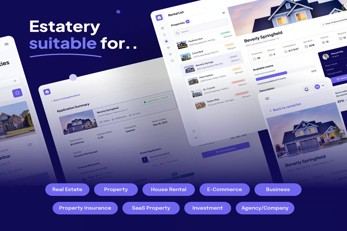 Estatery - Real Estate SaaS Web UI, an UI Kit Template by Creative Perspective (Photo 4 of 8)