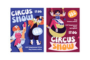 Clowns set, circus show posters, a Person Illustration by PaperTrident (Thumbnail 10 of 12)