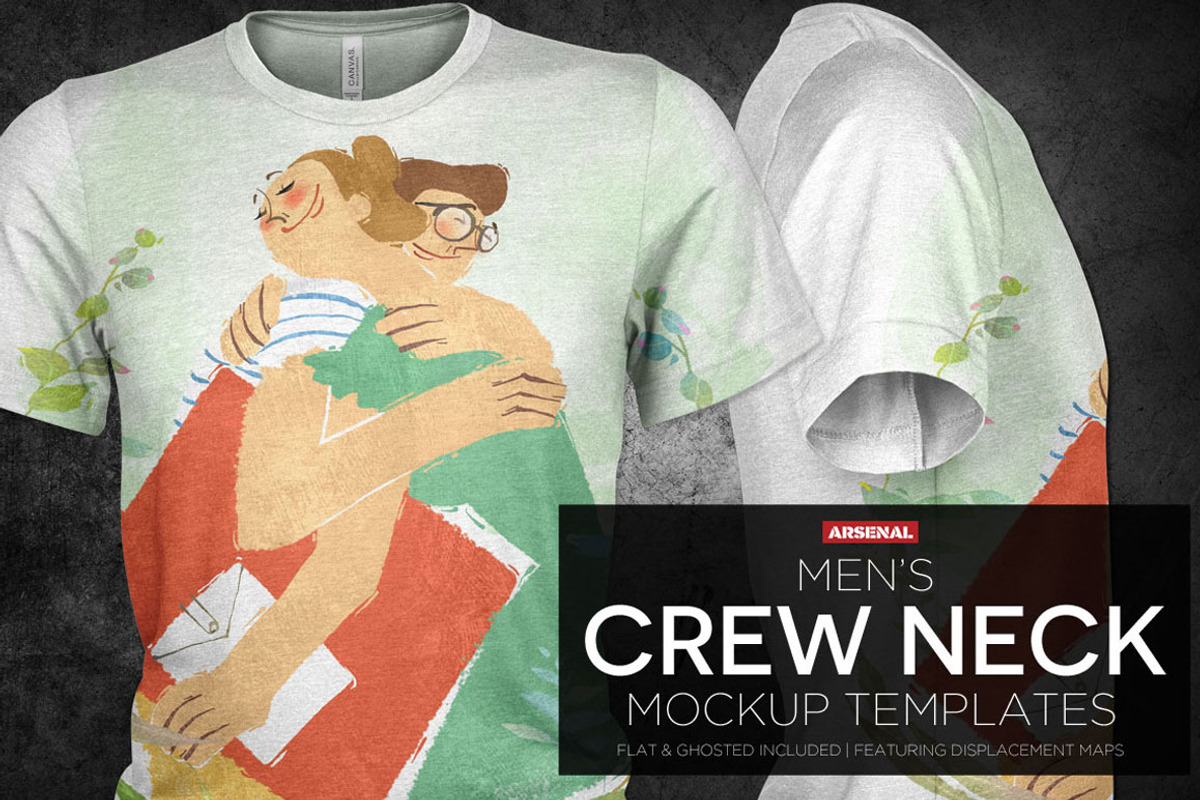 Men's Crew Neck T-Shirt Mockups, a Shirt Mockup by Go Media's Arsenal (Photo 1 of 2)