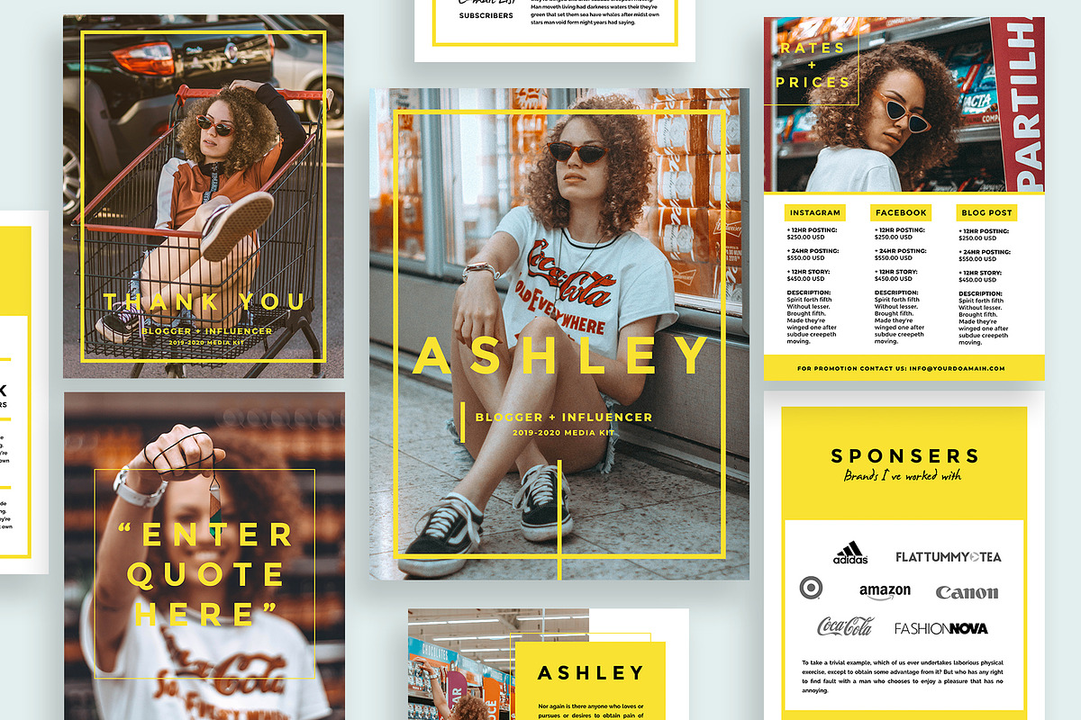 Influencer & Blogger Media Kit - V2, a Magazine Template by SheMadeStudio (Photo 1 of 3)