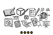 Hand Drawn Office Supplies Set, an Illustration by designvectx (Thumbnail 3 of 3)