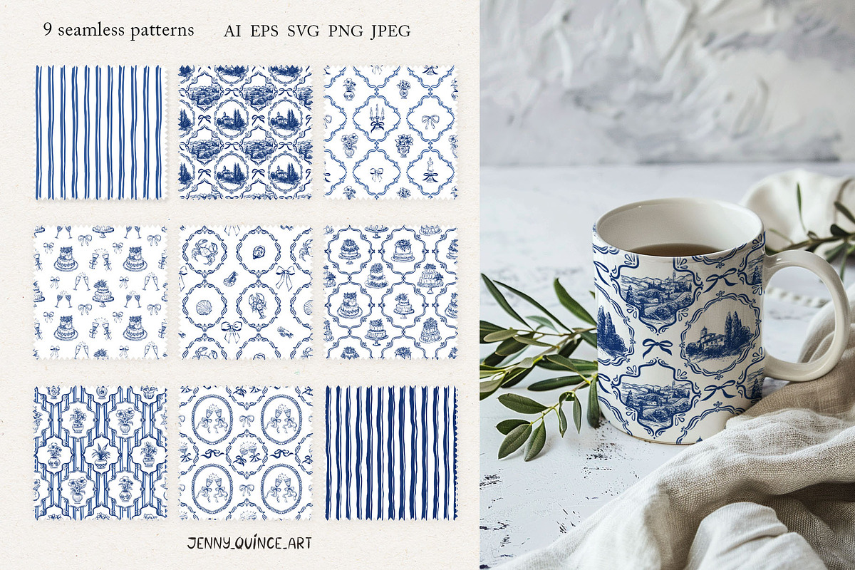 Italian Whimsical Clipart Set, an Object Illustration by Jenny Quince (Photo 7 of 15)