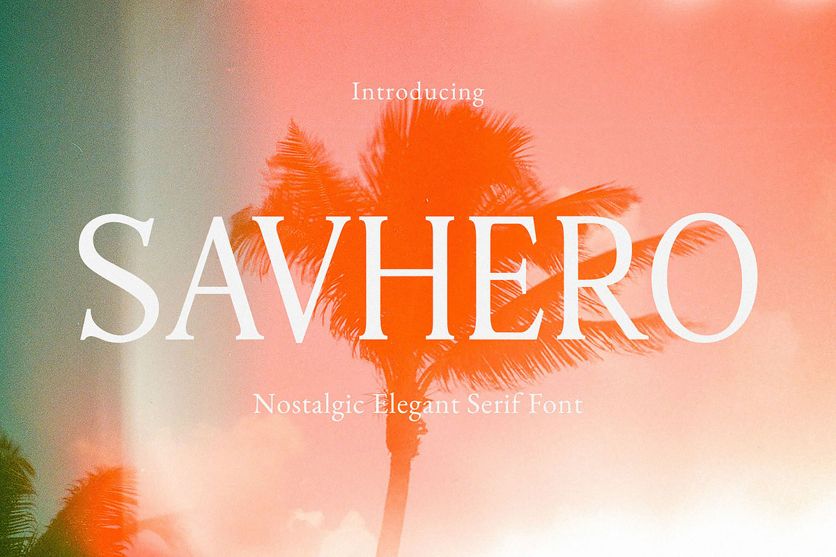 Savhero - Nostalgic Elegant Serif, a Serif Font by TypeLogue (Photo 1 of 5)