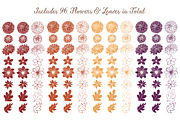 Autumn Dahlia Flower Clipart, an Illustration by Amanda Ilkov (Thumbnail 4 of 4)