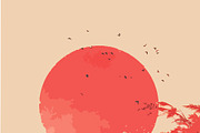 Red Umbrella and Rising Sun, a Decorative Illustration by 3D assets for your awesom (Thumbnail 3 of 3)