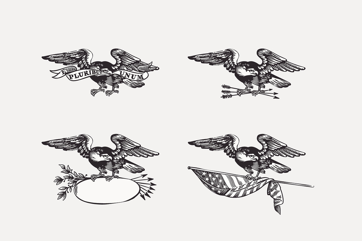 USA history & 4th of July vector set, a Decorative Illustration by kaer_shop (Photo 11 of 14)