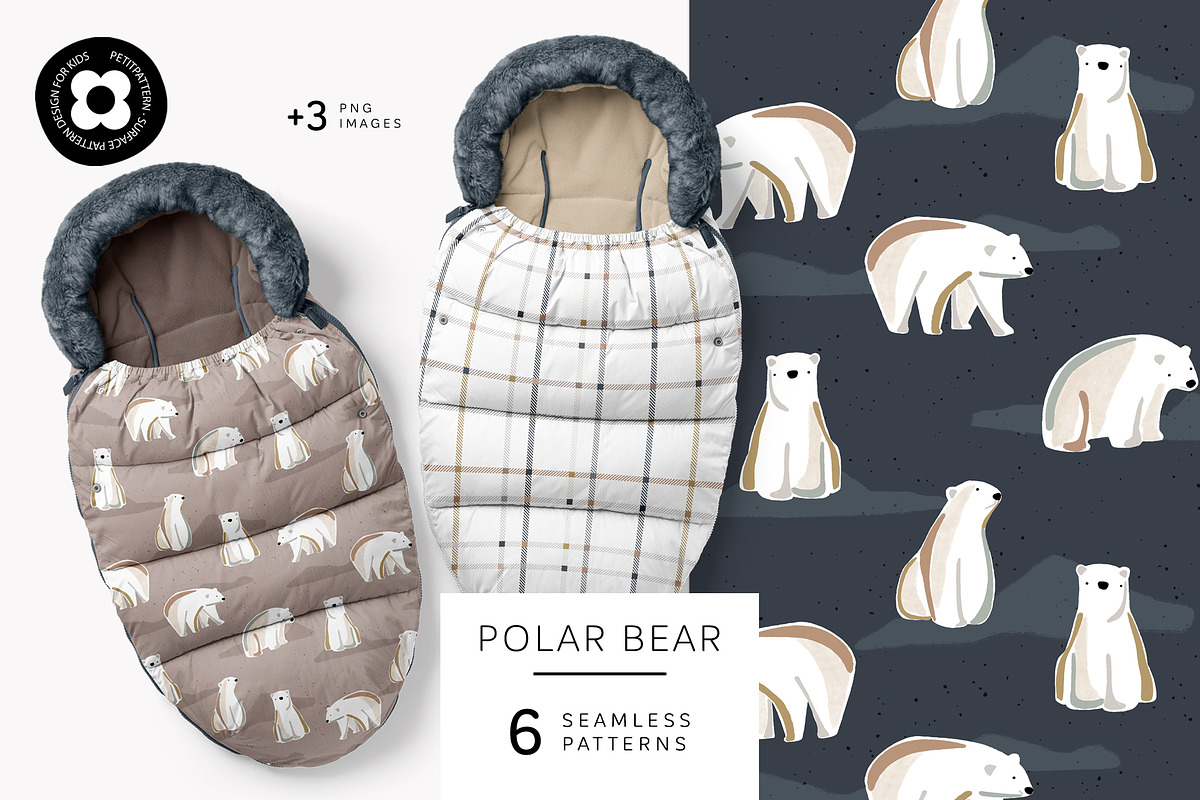 Pattern collection Polar Bear, a Pattern Graphic by Muriel Petitpattern (Photo 1 of 7)