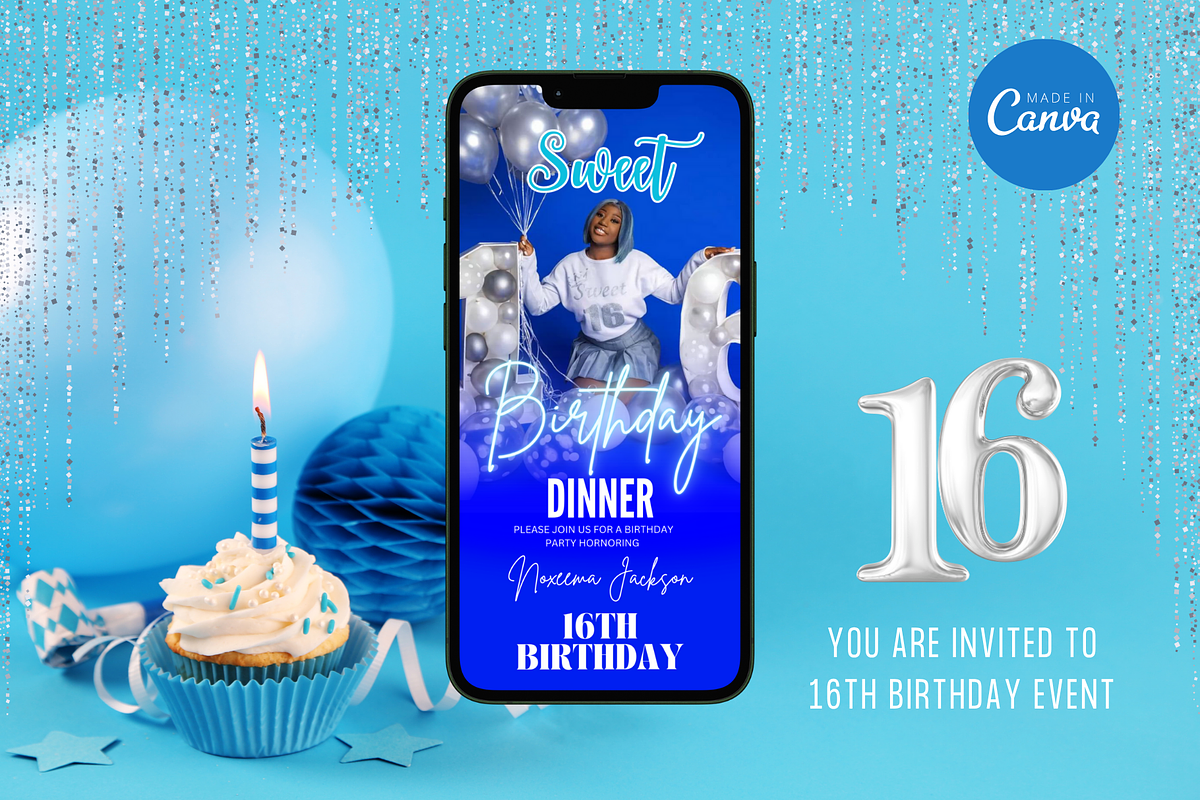 Sweet 16 Birthday Invitation preview 2