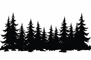 Pine Forest Silhouette Bundle, a Graphic by Creativeshirt (Thumbnail 13 of 16)