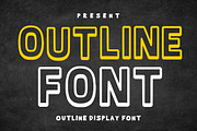 Outline Font, a Sans Serif Font by Fourteen Letter (Thumbnail 1 of 5)