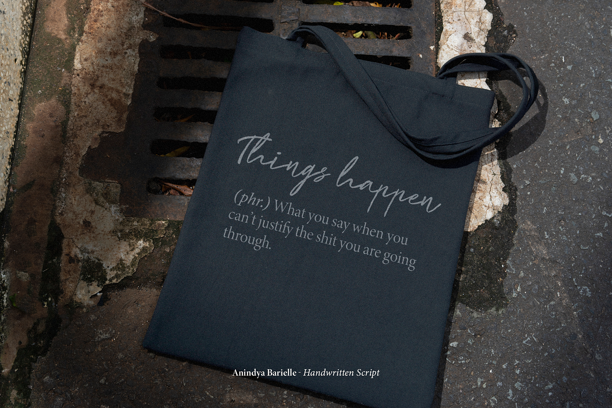 Anindya Barielle Handwritten Script, a Script Font by Denustudios (Photo 11 of 15)