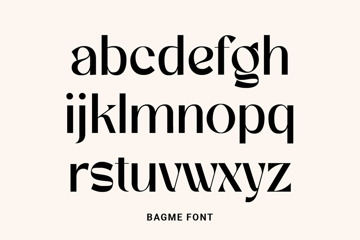 BAGME Stylish Display Font, a Sans Serif Font by Typebae (Photo 7 of 8)