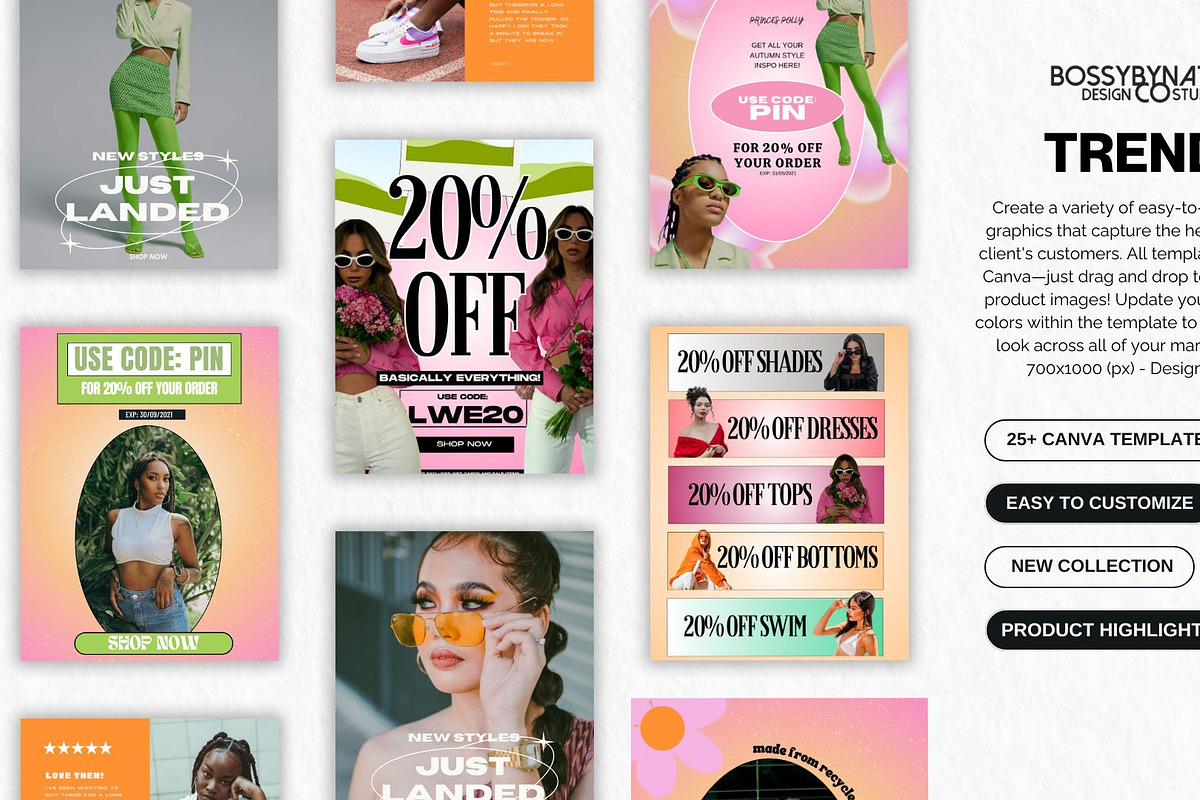 TRENDY | Fashion Email Templates, a Marketing Template by BossyByNature Designs (Photo 2 of 4)