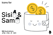 58 Cute Outline Vector Illustrations, a Finance Illustration by BadBrother (Thumbnail 1 of 20)