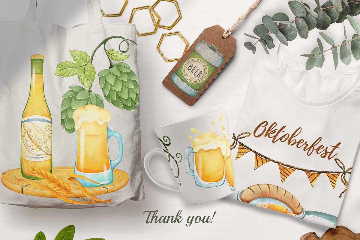 Beer Clipart PNG Set, a Food Illustration by Mespilia (Photo 5 of 5)