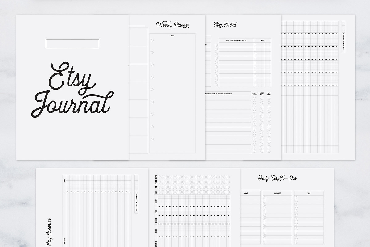 Fully Editable Etsy Journal, a Stationery Template by Cuppakeri (Photo 4 of 7)