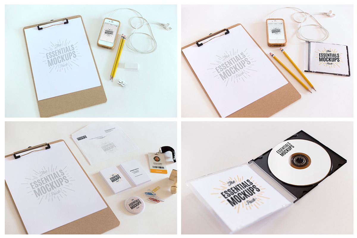 16 Essentials Mockups Pack / 16 PSD, a Print Template by GraphicHero (Photo 3 of 5)