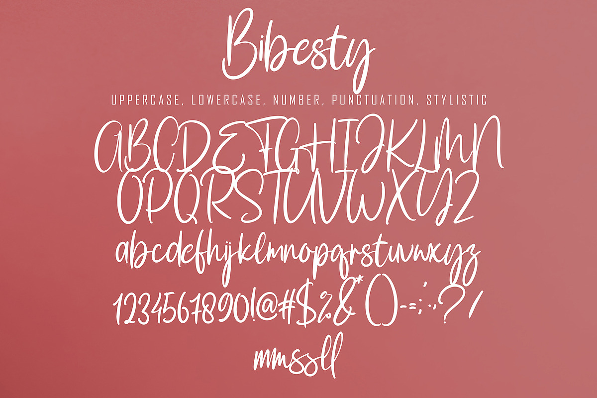 Bibesty, a Script Font by pineungtype (Photo 7 of 10)