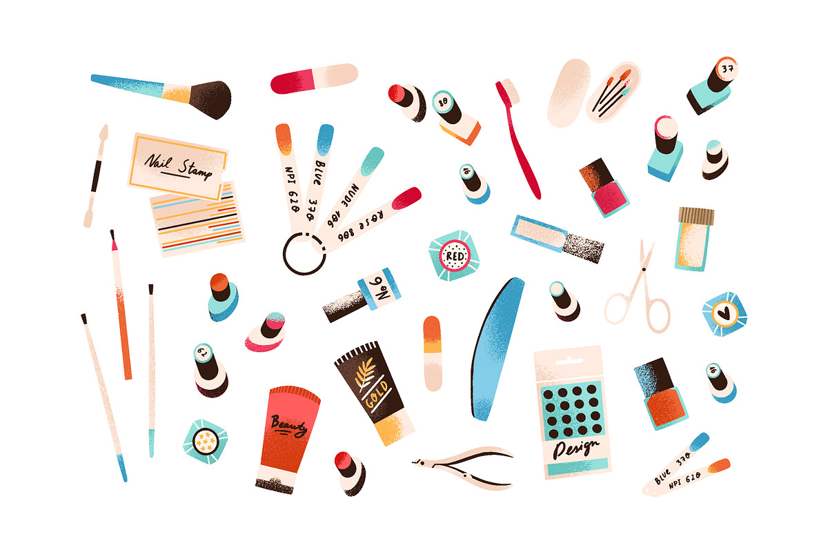 Nail care and manicure set, a Decorative Illustration by Good Studio (Photo 1 of 3)