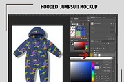 Baby Hooded Jumpsuit Mockup, a Hoody Mockup by Nora Gad (Thumbnail 7 of 19)
