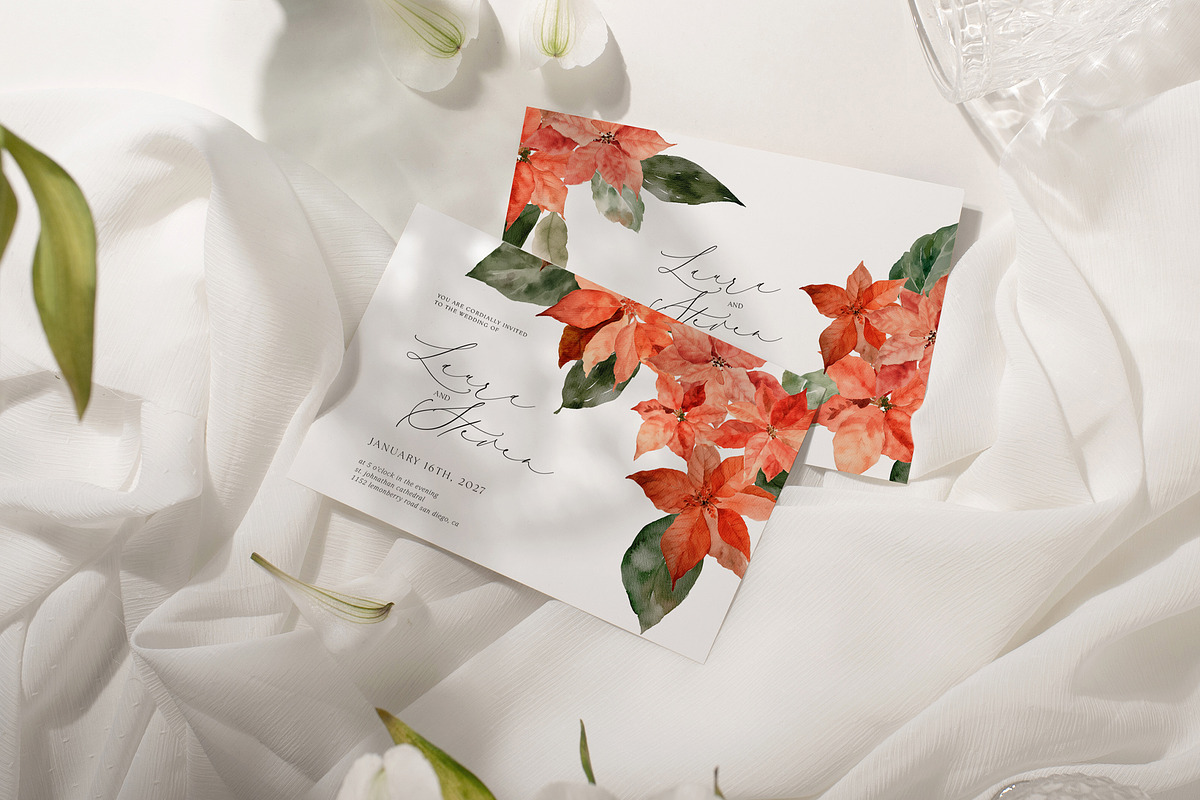 FLORAL WINTER BOX Watercolor Bundle, a Seasonal Illustration by Muse Artist (Photo 35 of 95)