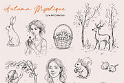 Autumn Mystique: Line Art Collection, a Decorative Illustration by divanovskaya_nv (Thumbnail 5 of 12)