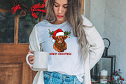 Highland Cow Merry Christmas PNG, an Illustration by DreamPrint404 (Thumbnail 4 of 7)