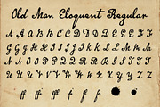 Old Man Eloquent Regular, a Script Font by Three Islands Press (Thumbnail 5 of 5)