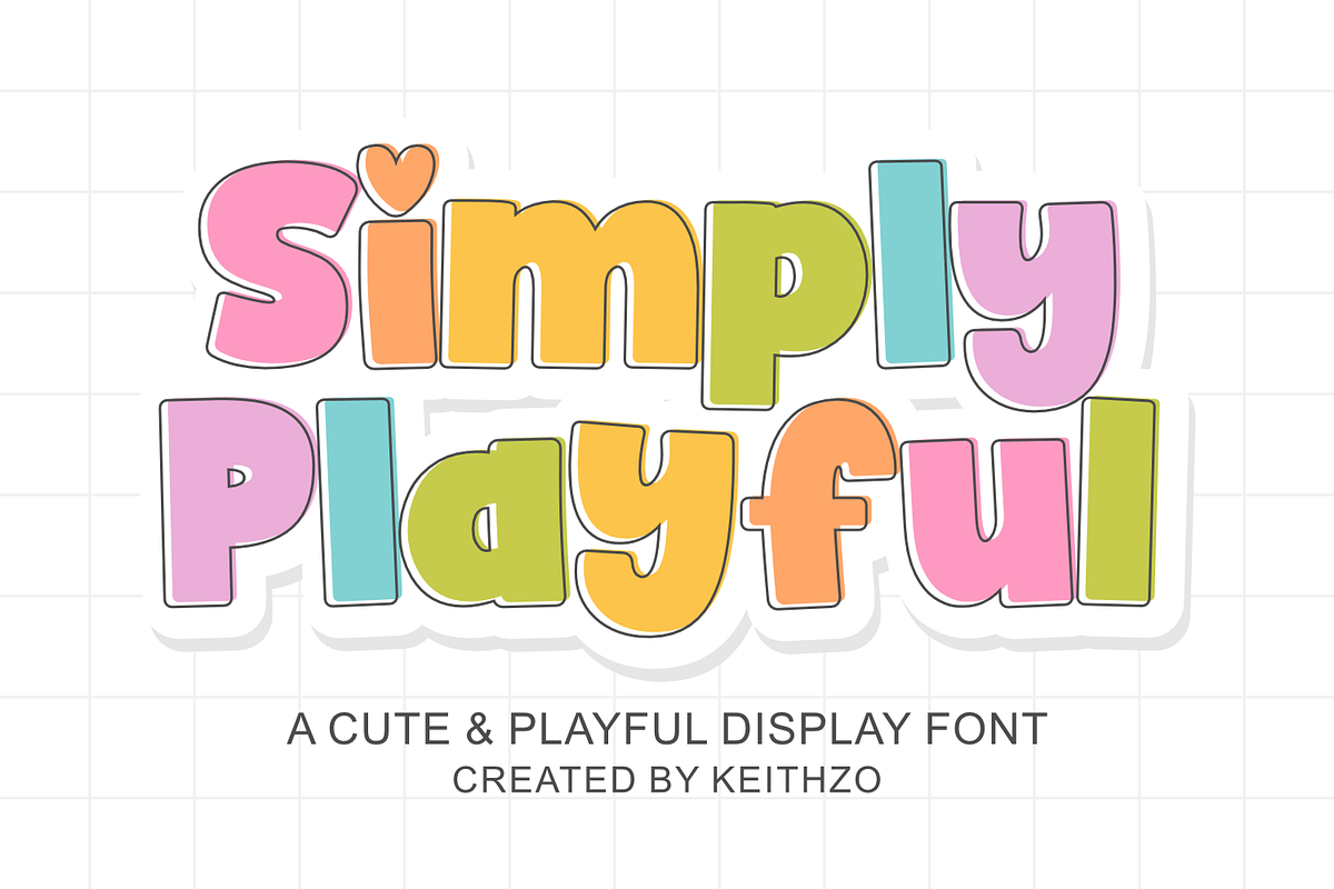 Simply Playful - Display Font, a Handwritten Font by Keithzo (Photo 1 of 7)