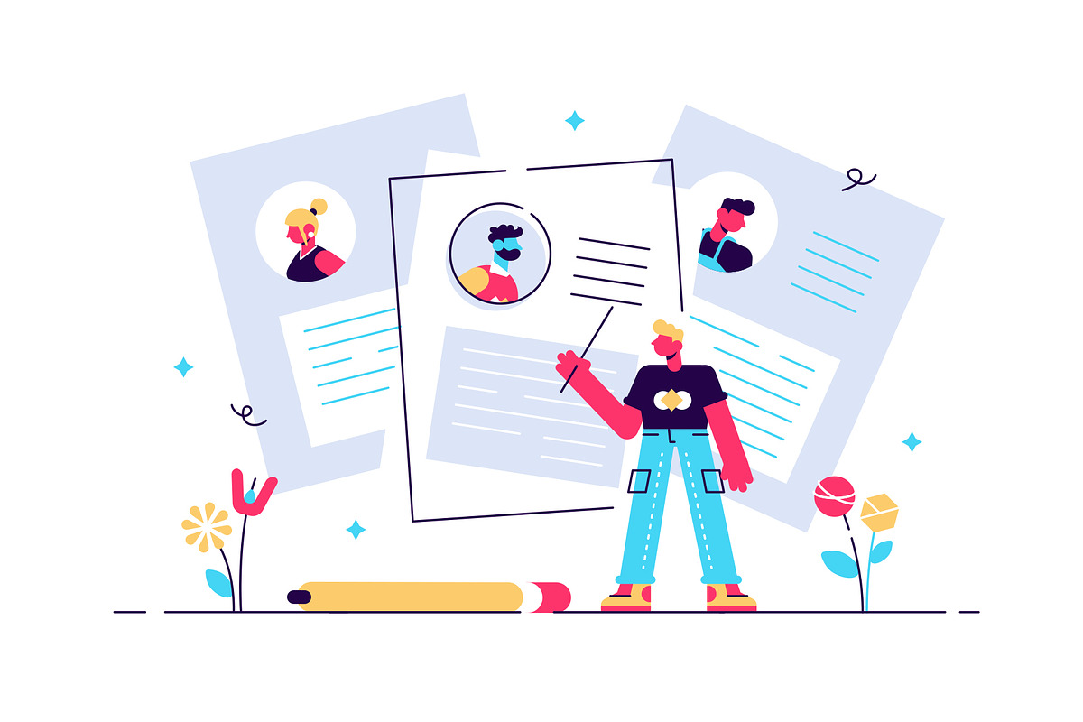 Concept CV, Human Resources, a Person Illustration by marcovector (Photo 1 of 2)