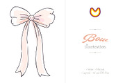 Blush Pink Ribbon Bow Illustration, an Object Illustration by Maj Graphics (Thumbnail 1 of 3)