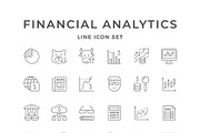Set icons of financial analytics, an Outline Icon by motorama (Thumbnail 1 of 2)