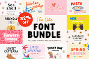Cute Font BUNDLE | Part 2, a Handwritten Font by JuliaVolkova (Thumbnail 1 of 13)