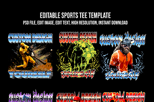 Custom Sports T-Shirt Design PSD, a Design Template by std.badboy