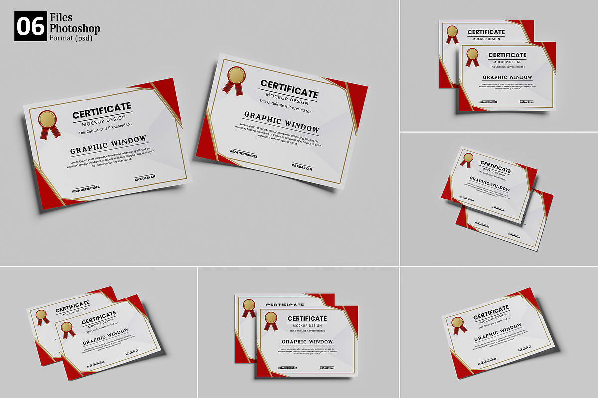 Realistic Certificate Mockup, an Advertising Mockup by GraphicWindow (Photo 1 of 7)