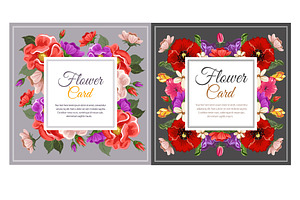 9 Vintage Flower Card Collection