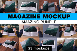 Magazine Mockups Amazing Bundle