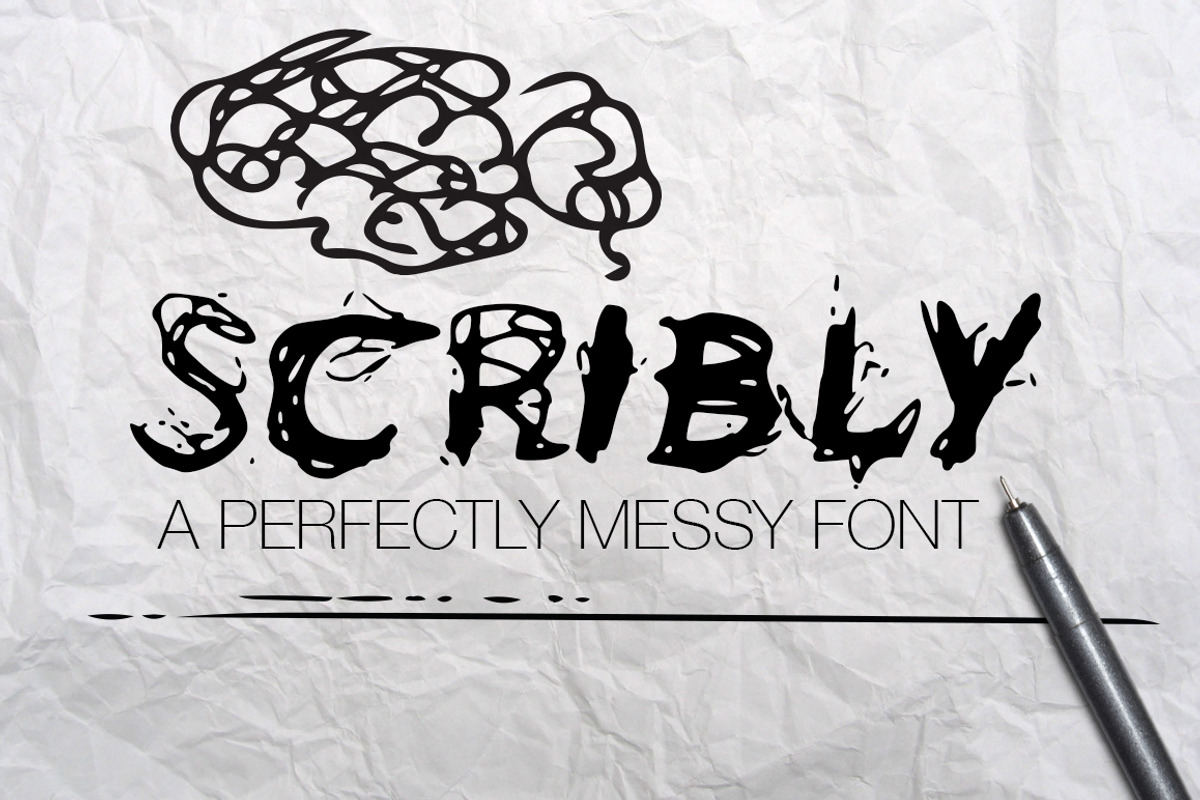 Scribly - a perfectly messy font