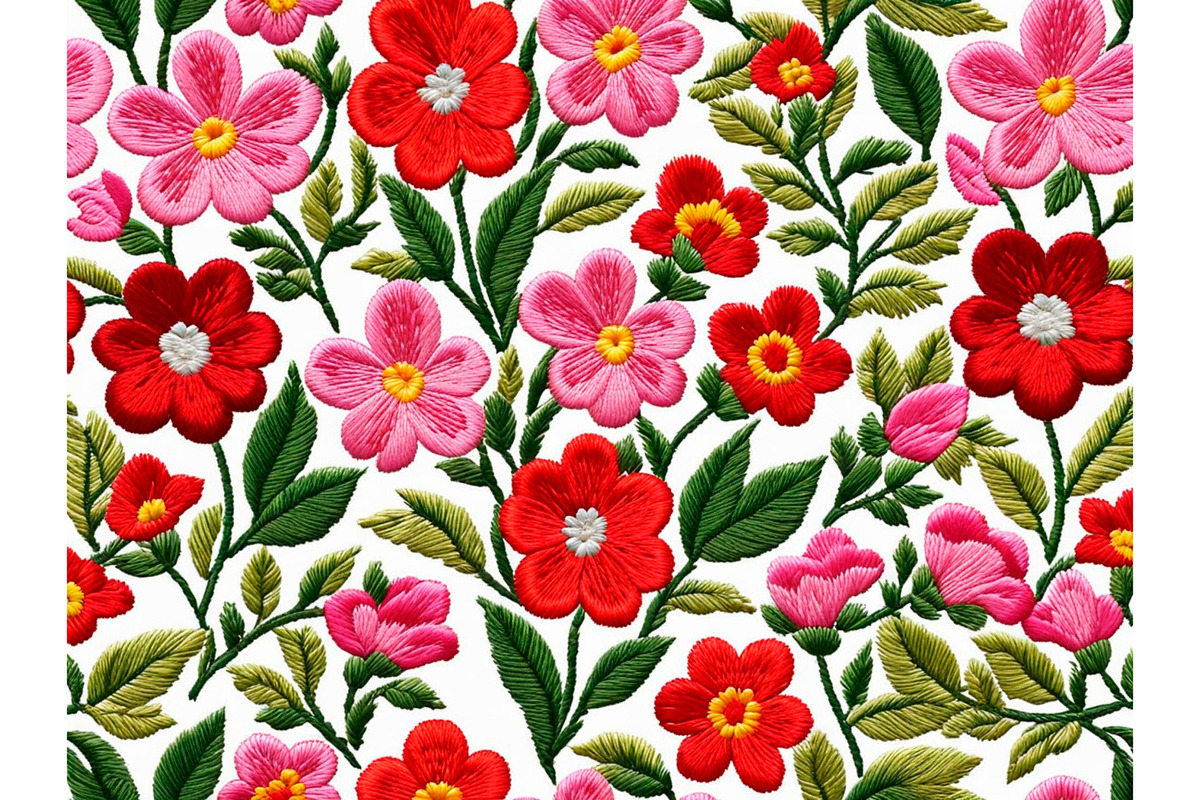 Embroidered Flower Flowers, a Background Graphic by IrySha (Photo 8 of 8)