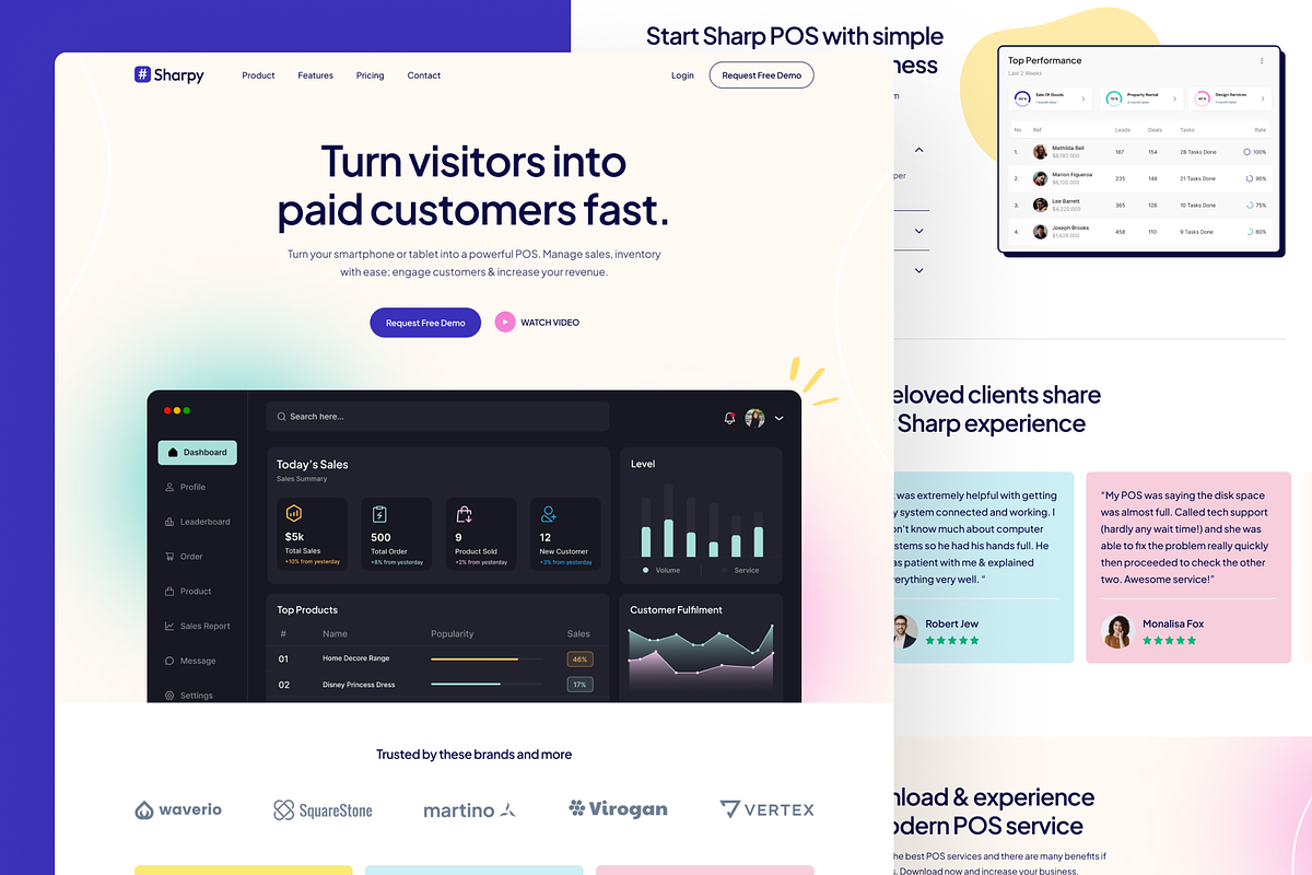 Sharpy - SaaS Free Figma Template, an UI Kit Template by FinestDevs (Photo 2 of 5)