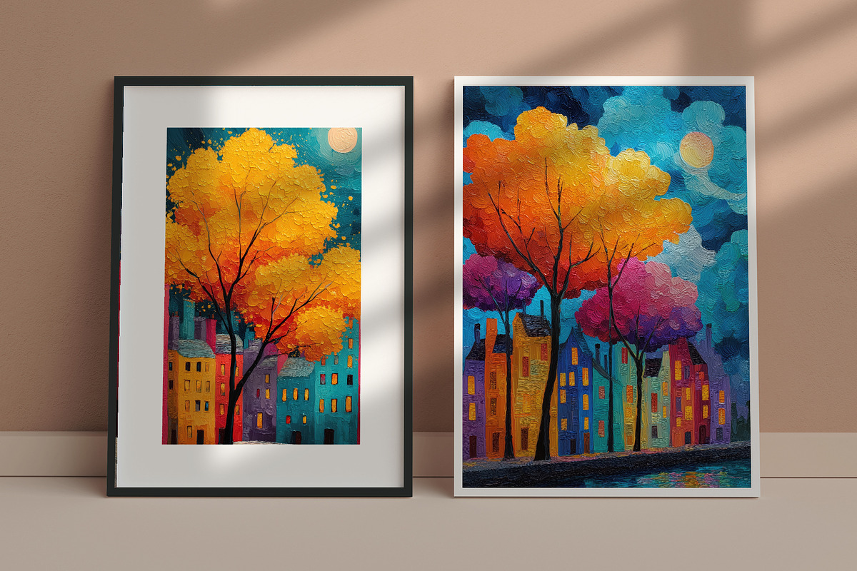 Whimsical Night Town Illustration, a Decorative Illustration by Housui Patterns (Photo 6 of 12)