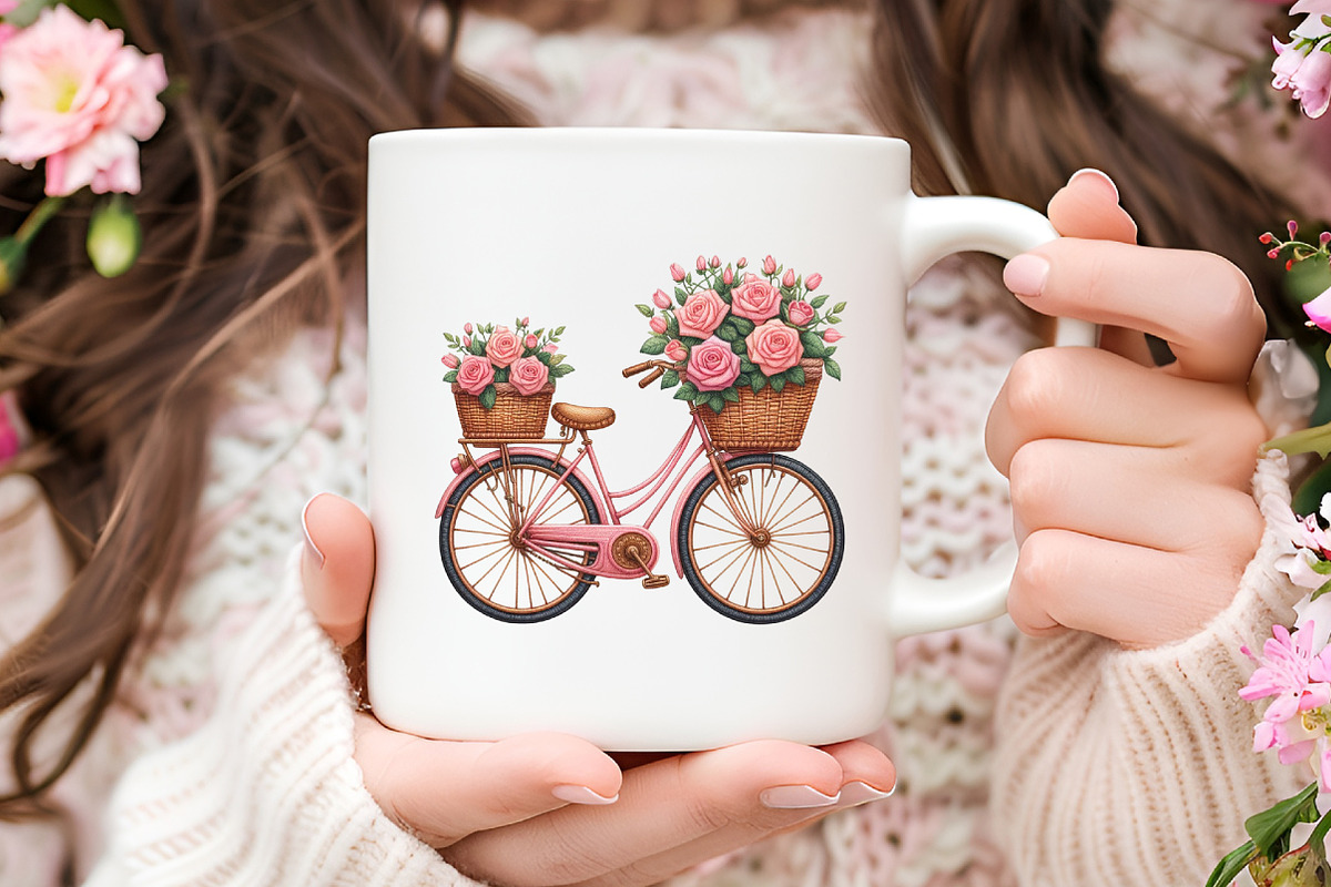 Embroidery Bicycle Clipart Bundle, an Illustration by RobertsArt (Photo 3 of 7)
