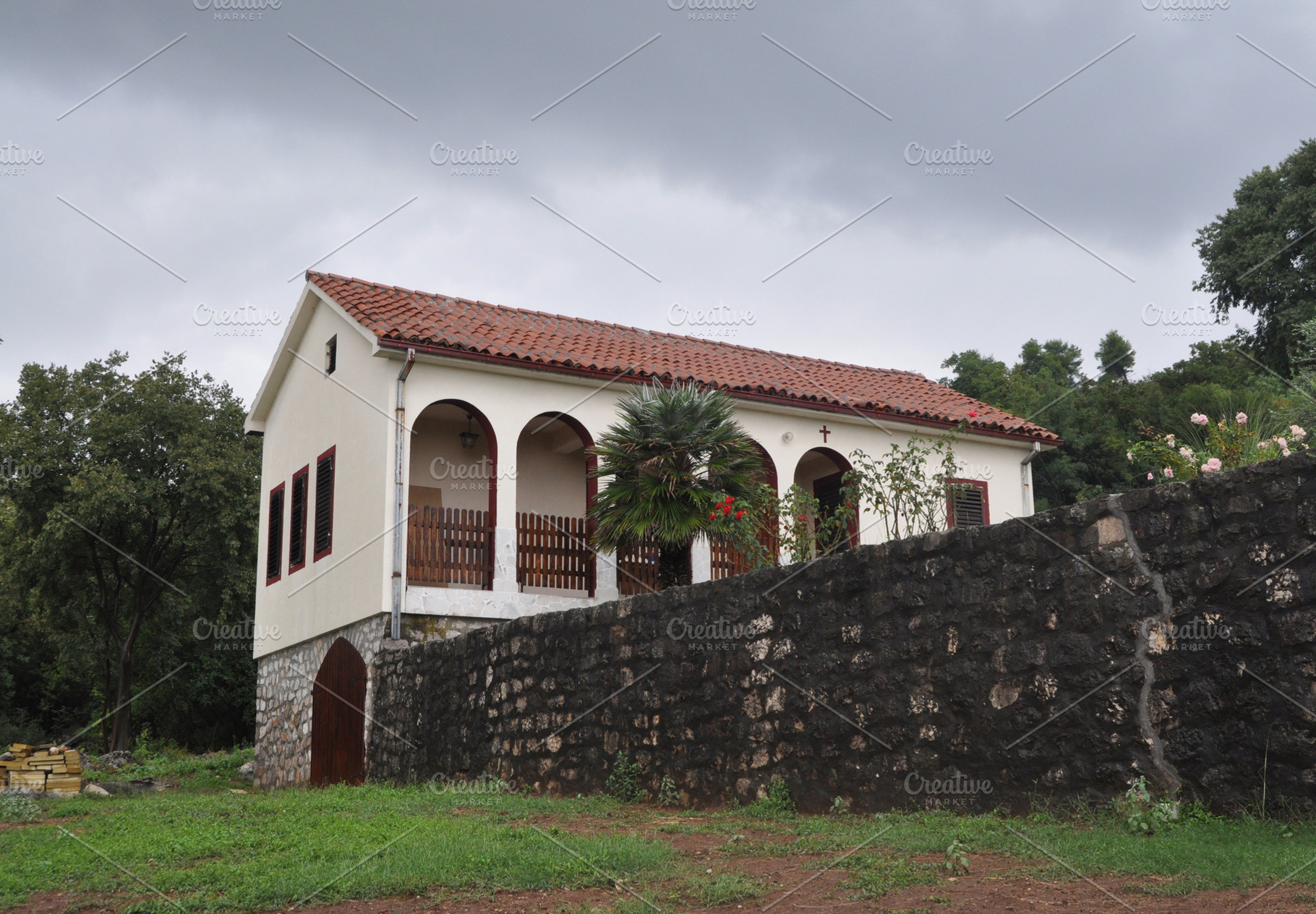 Old beautiful rural house stone wall, an Architecture Photo by Dominik Day