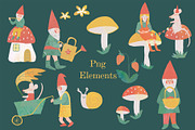 Forest cute gnomes patterns, a Pattern Graphic by watercolor kamill (Thumbnail 10 of 10)